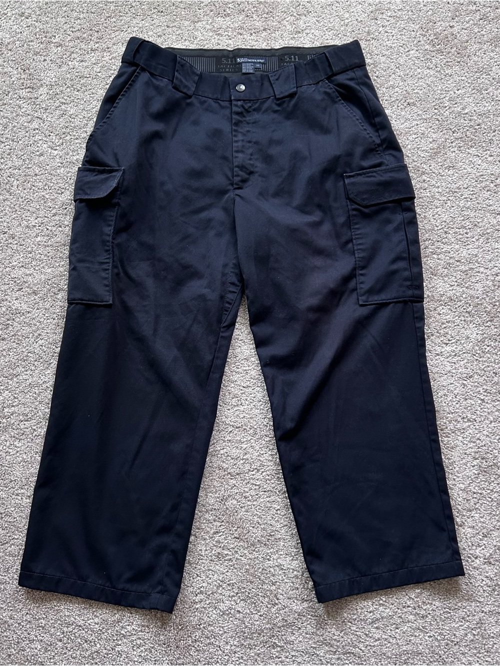5.11 Tactical Series Mens Cargo Pants Black Work Trousers Size 38 Rugged Utility
